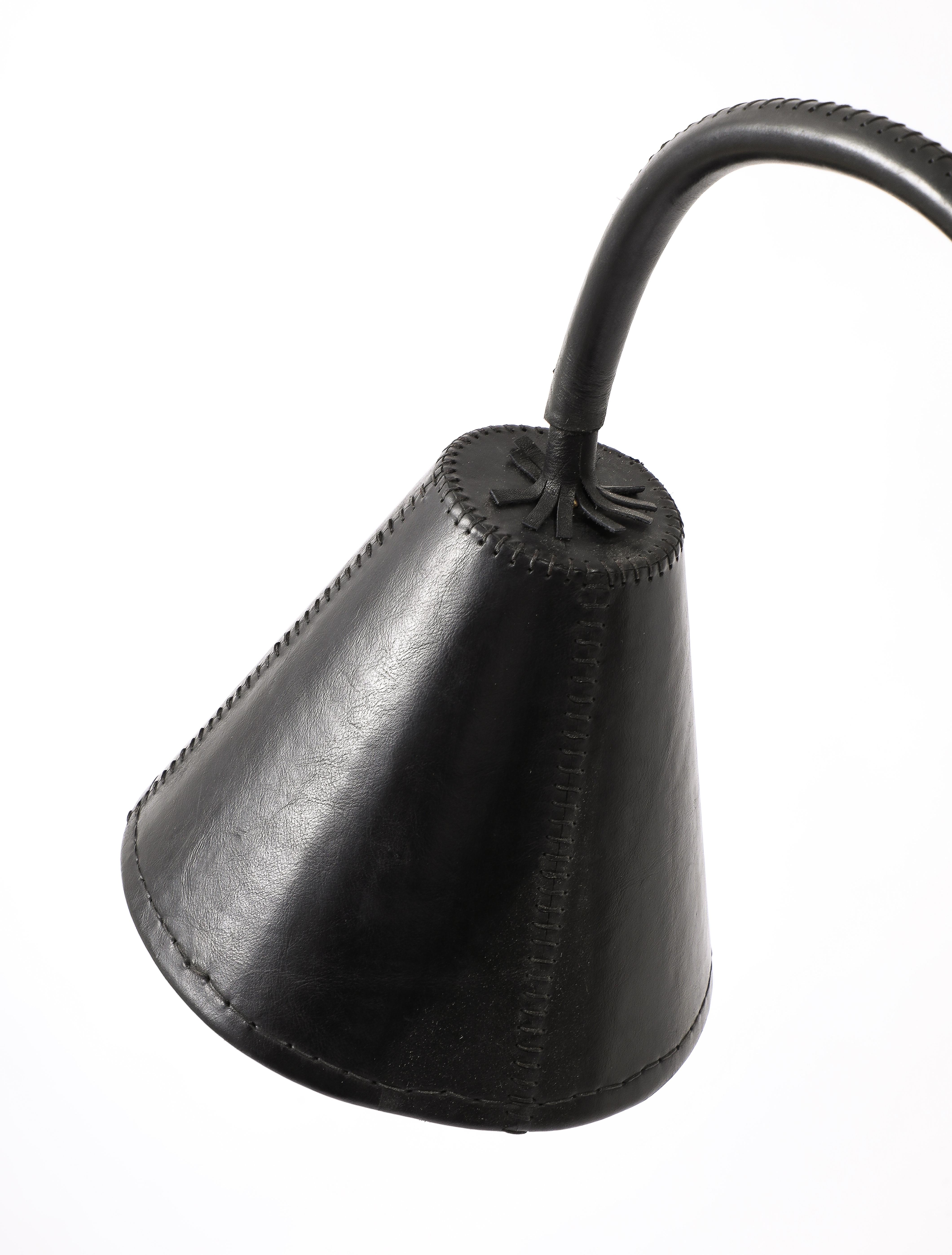Valenti Leather Floor Lamp, Spain 1960's For Sale 5
