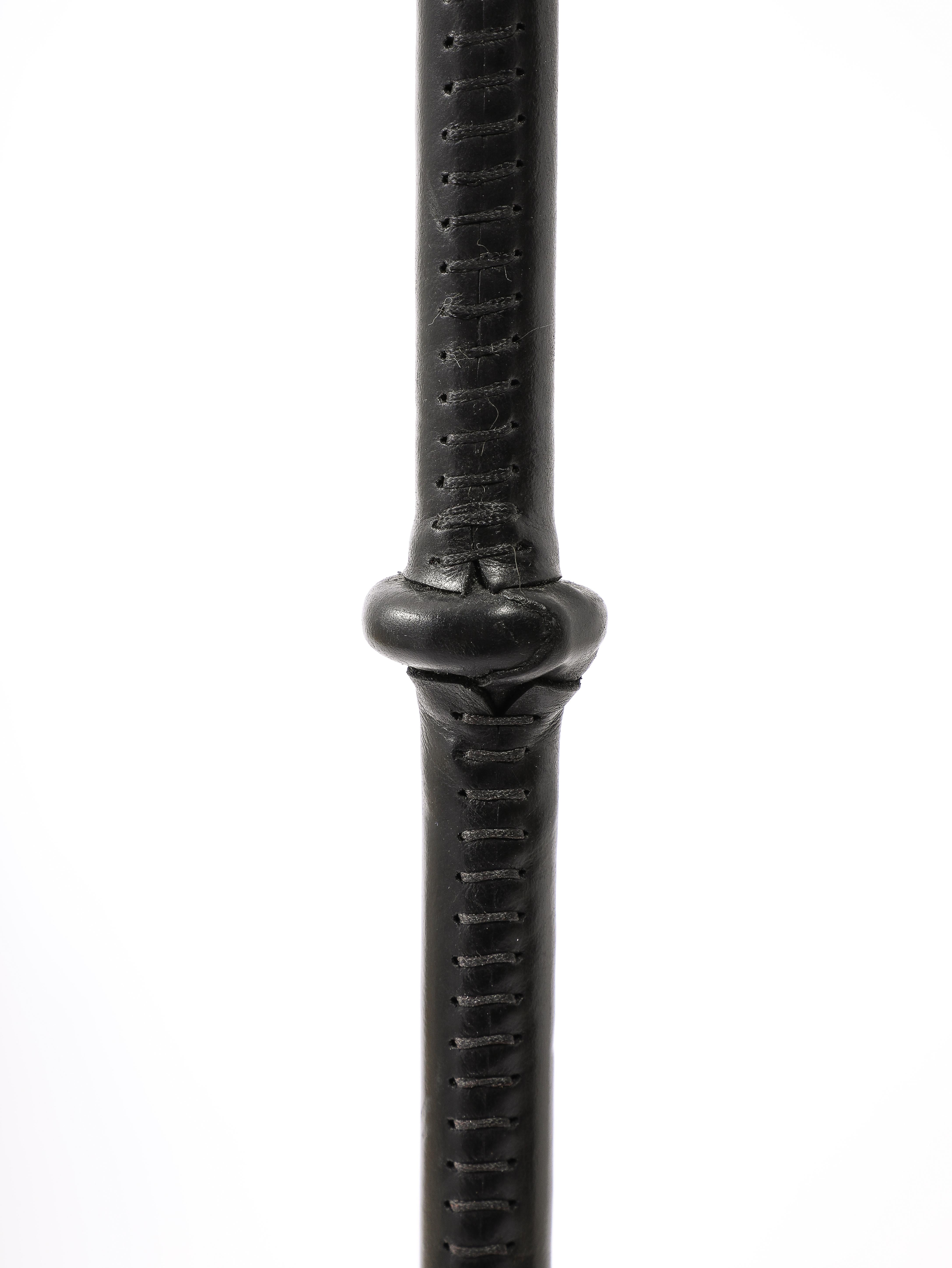 Valenti Leather Floor Lamp, Spain 1960's For Sale 9
