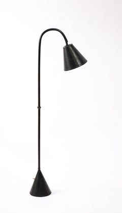 Valenti Leather Floor Lamp, Spain 1960's