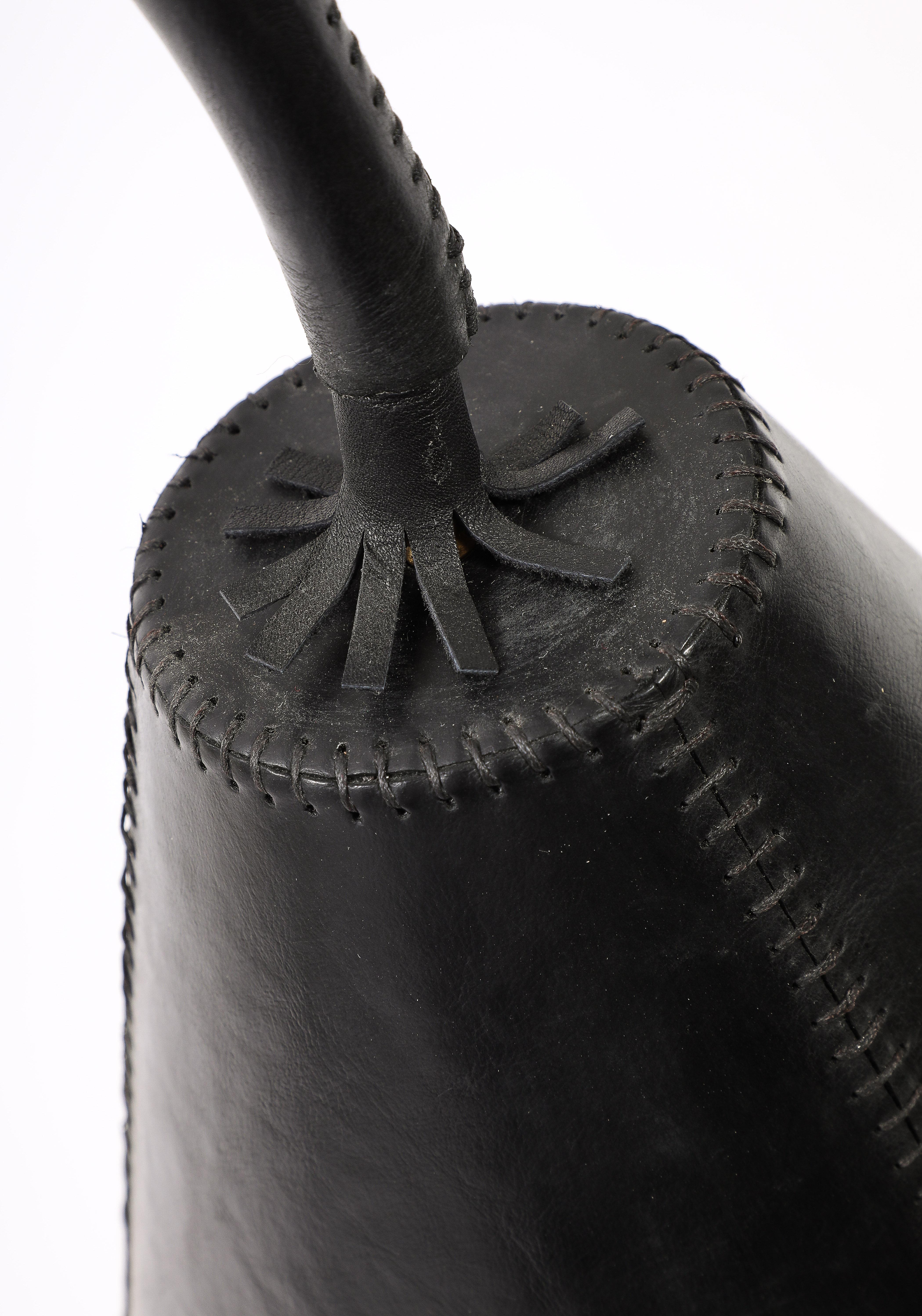 20th Century Valenti Leather Floor Lamp, Spain 1960's For Sale