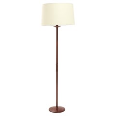 Valenti leather Round Floor Lamp, Spain 1960's
