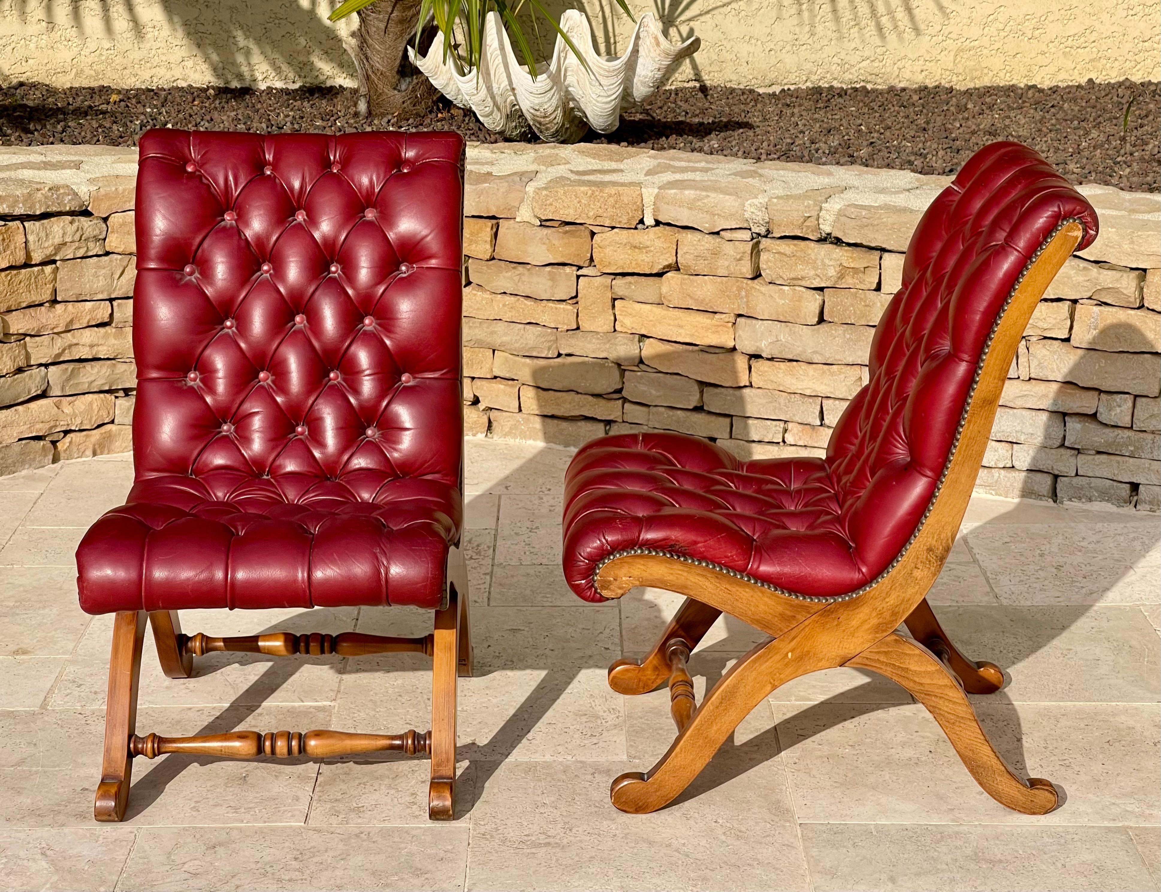 Valenti - Paire de chaises à pantoufles en vente 3