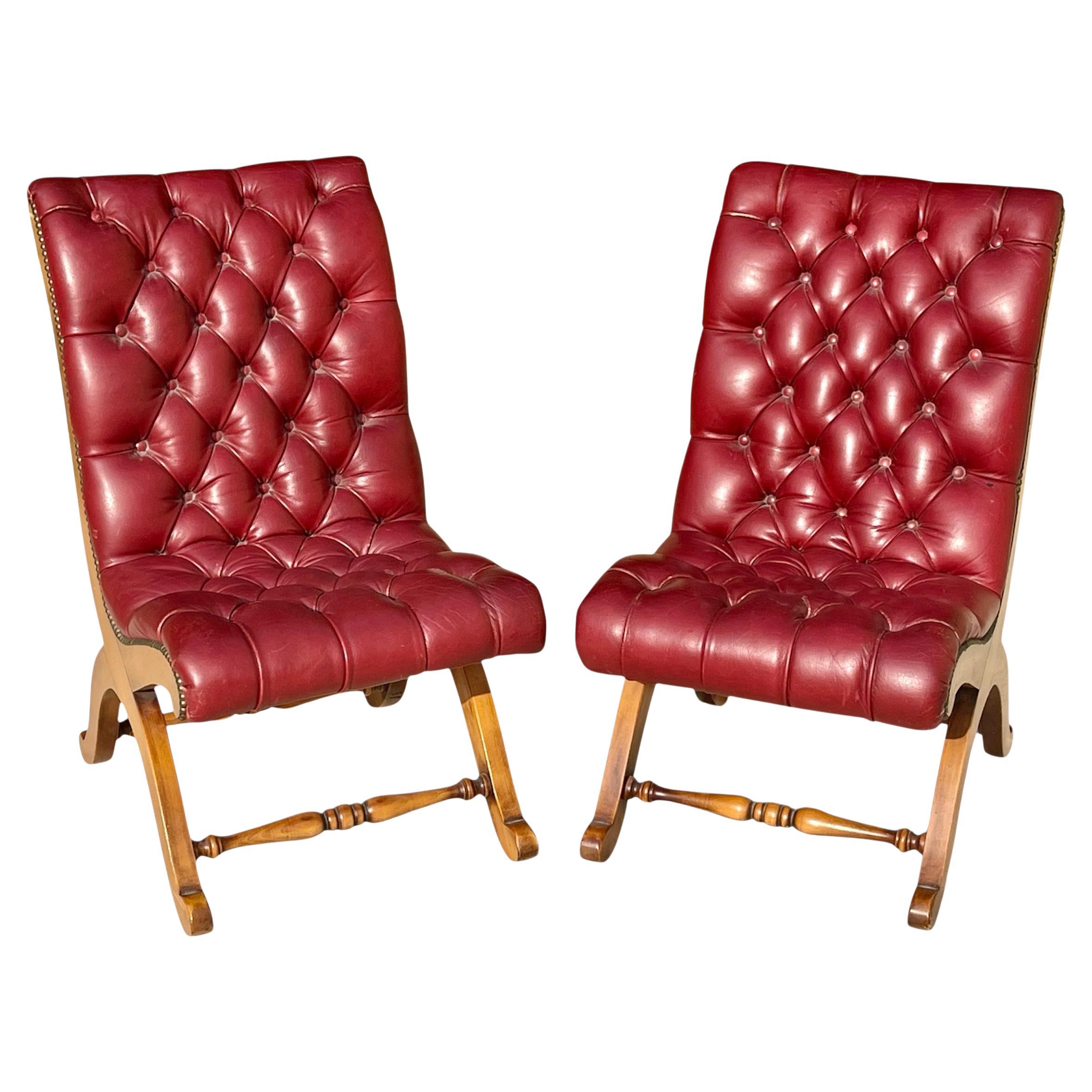 Valenti - Paire de chaises à pantoufles en vente