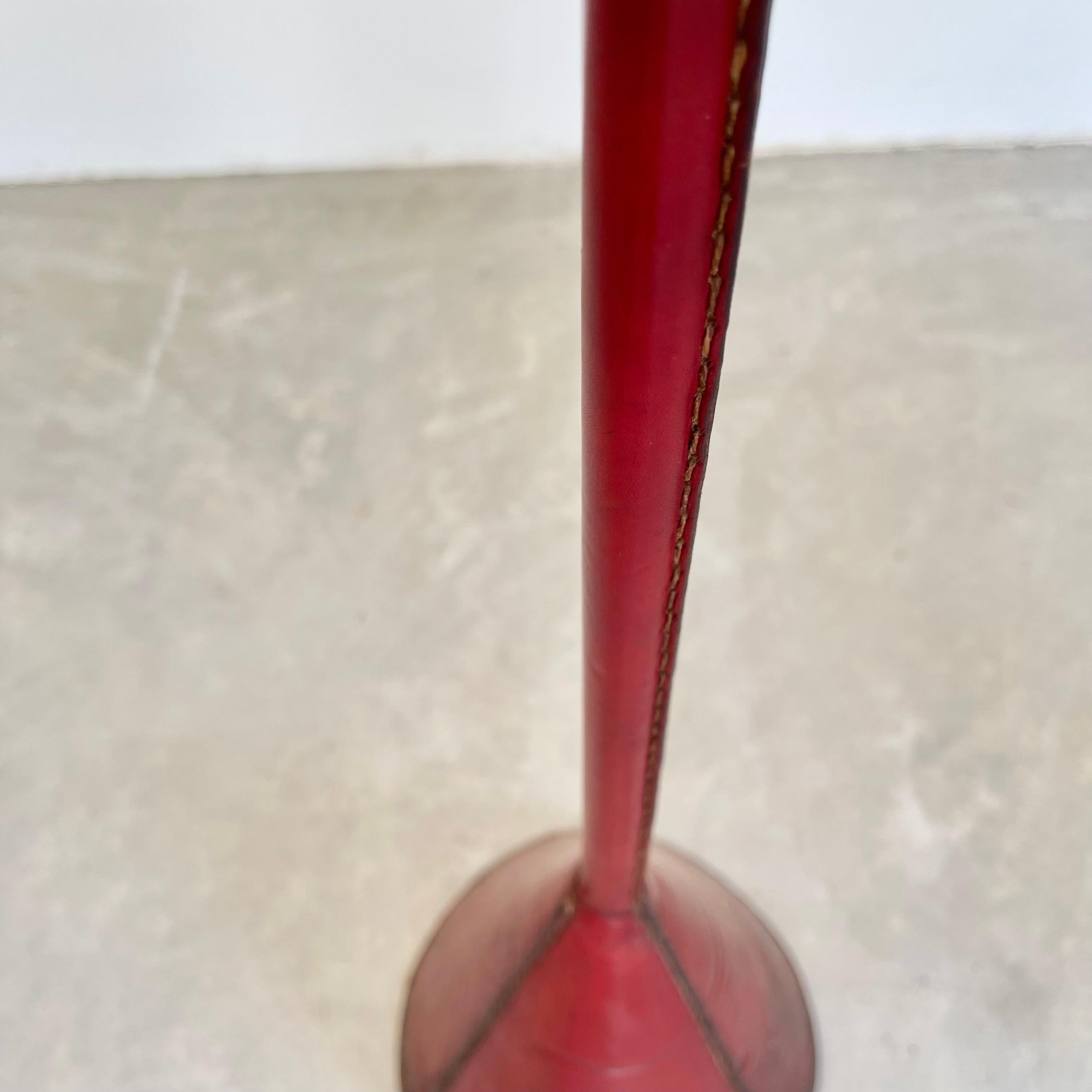 Valenti Red Leather Floor Lamp 6