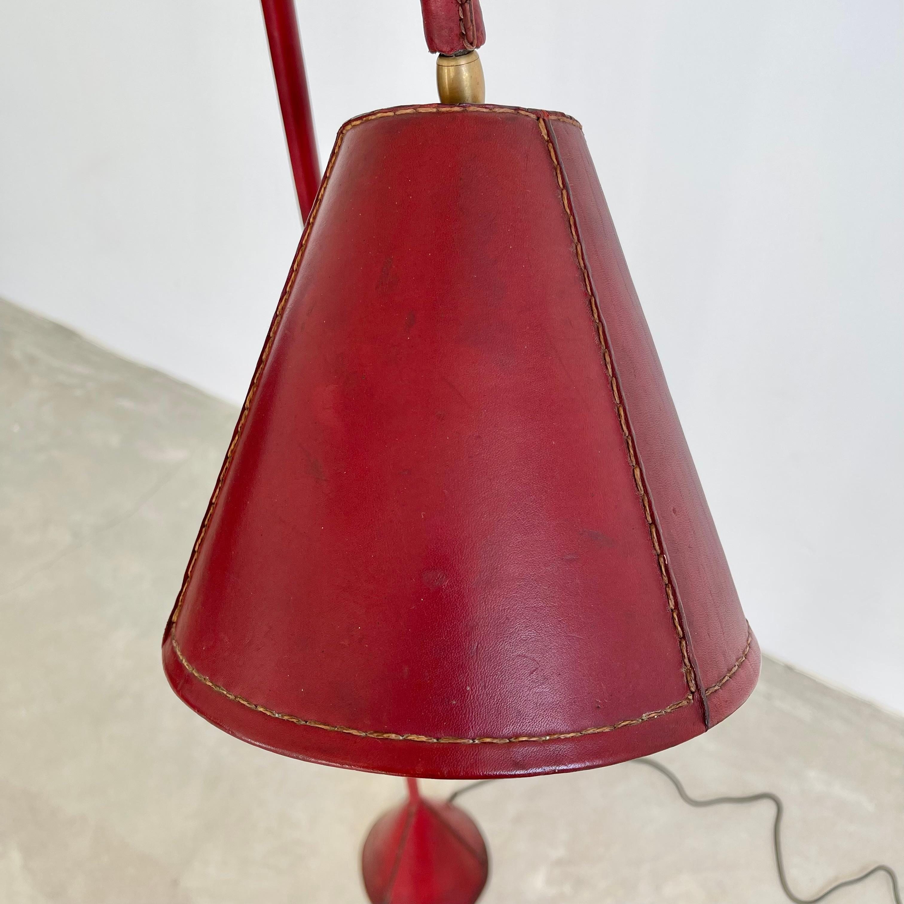Valenti Red Leather Floor Lamp 11