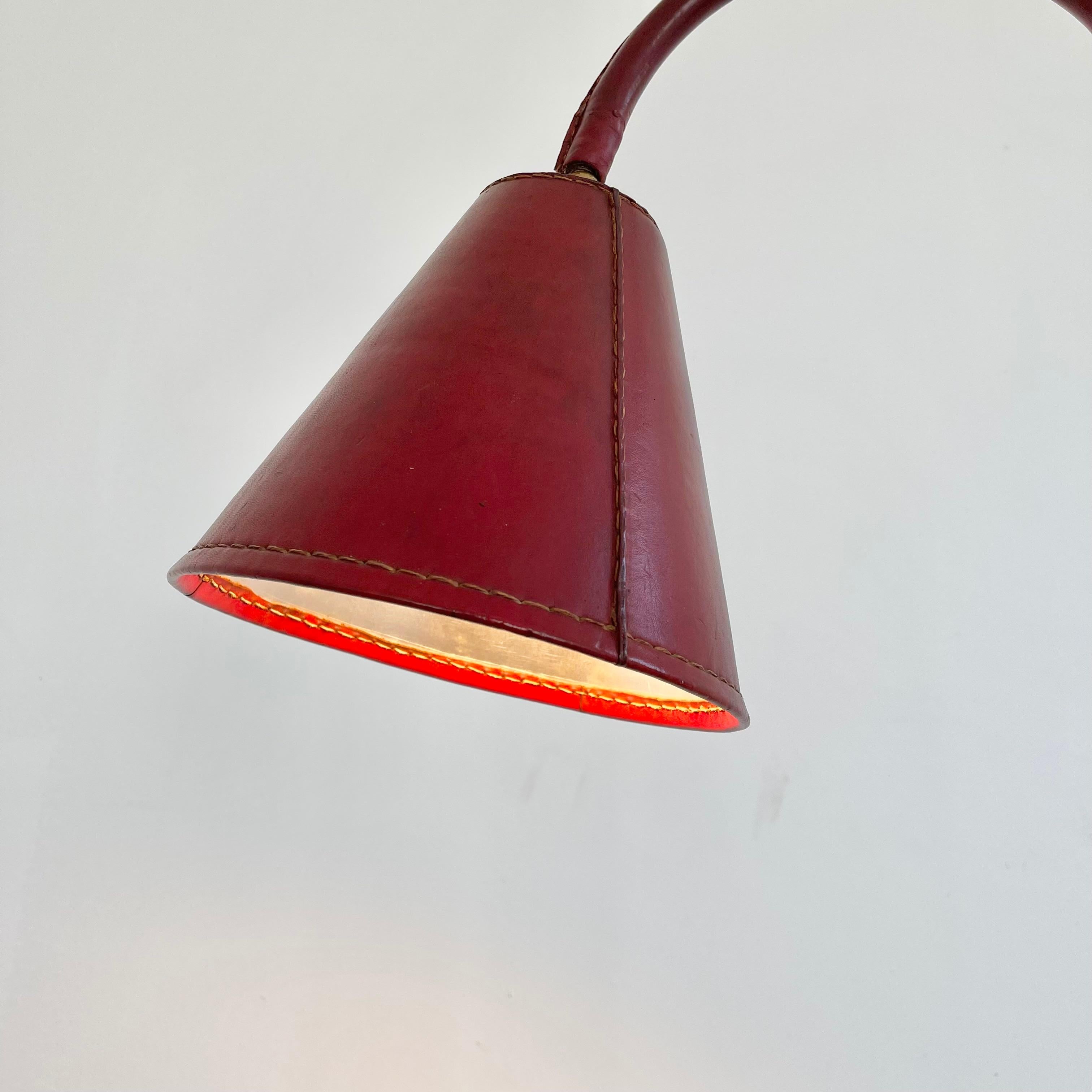 Valenti Red Leather Floor Lamp 2