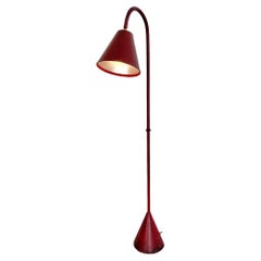 Valenti Red Leather Floor Lamp