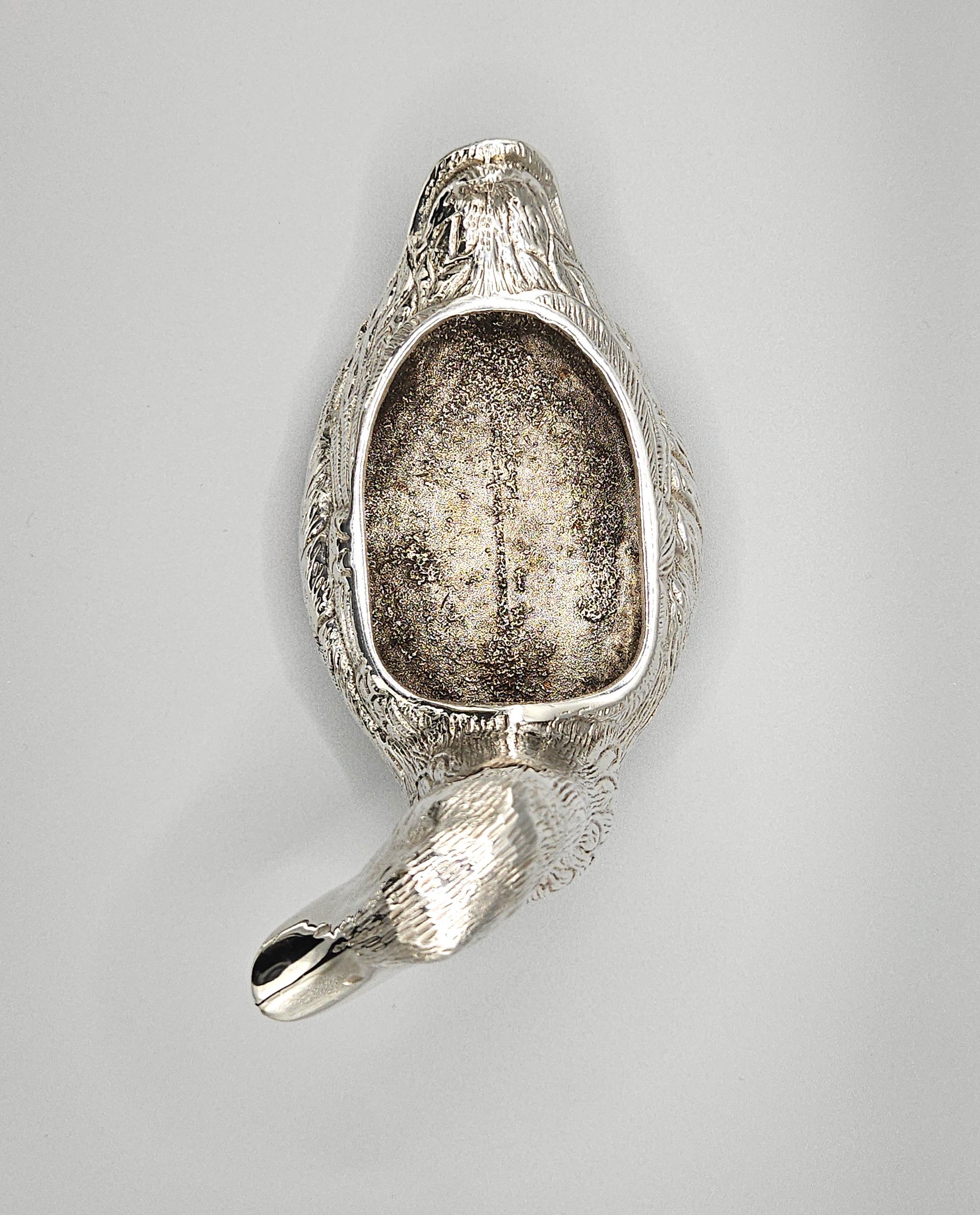 Scultura di anatra in bronzo argentato Valenti Vide Poche, Spagna, 1970 ca. in vendita 6