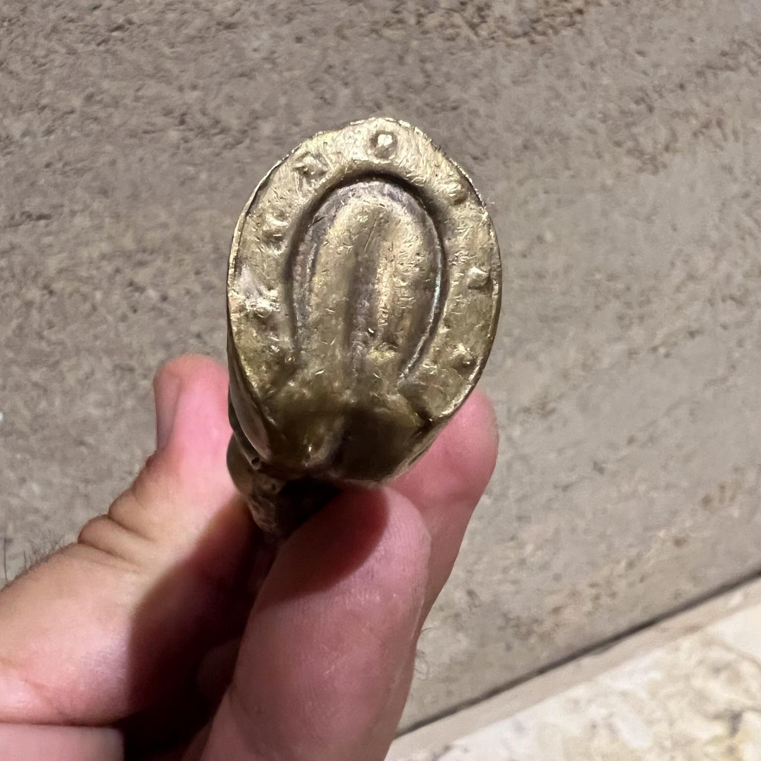 Spanish Valenti Solid Brass Letter Opener Equestrian Detail Spain For Sale