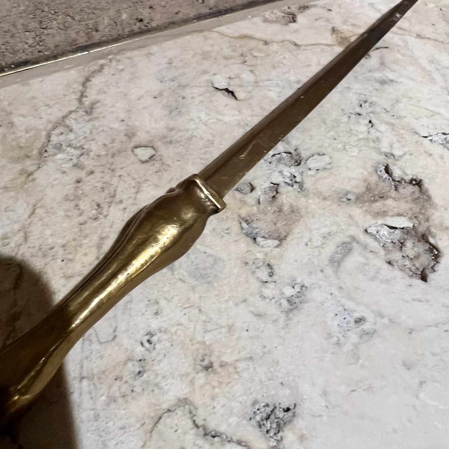 Valenti Solid Brass Letter Opener Equestrian Detail Spain For Sale 2