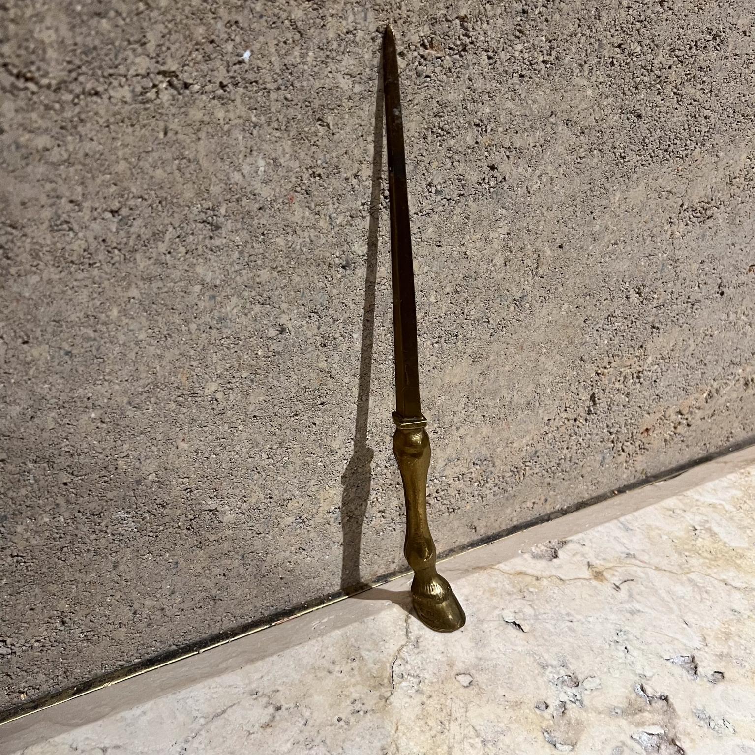 Valenti Solid Brass Letter Opener Equestrian Detail Spain For Sale 3