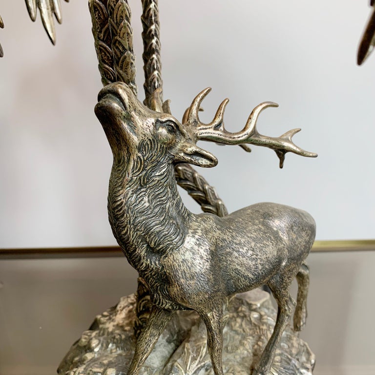 Silver stag lamp cheap