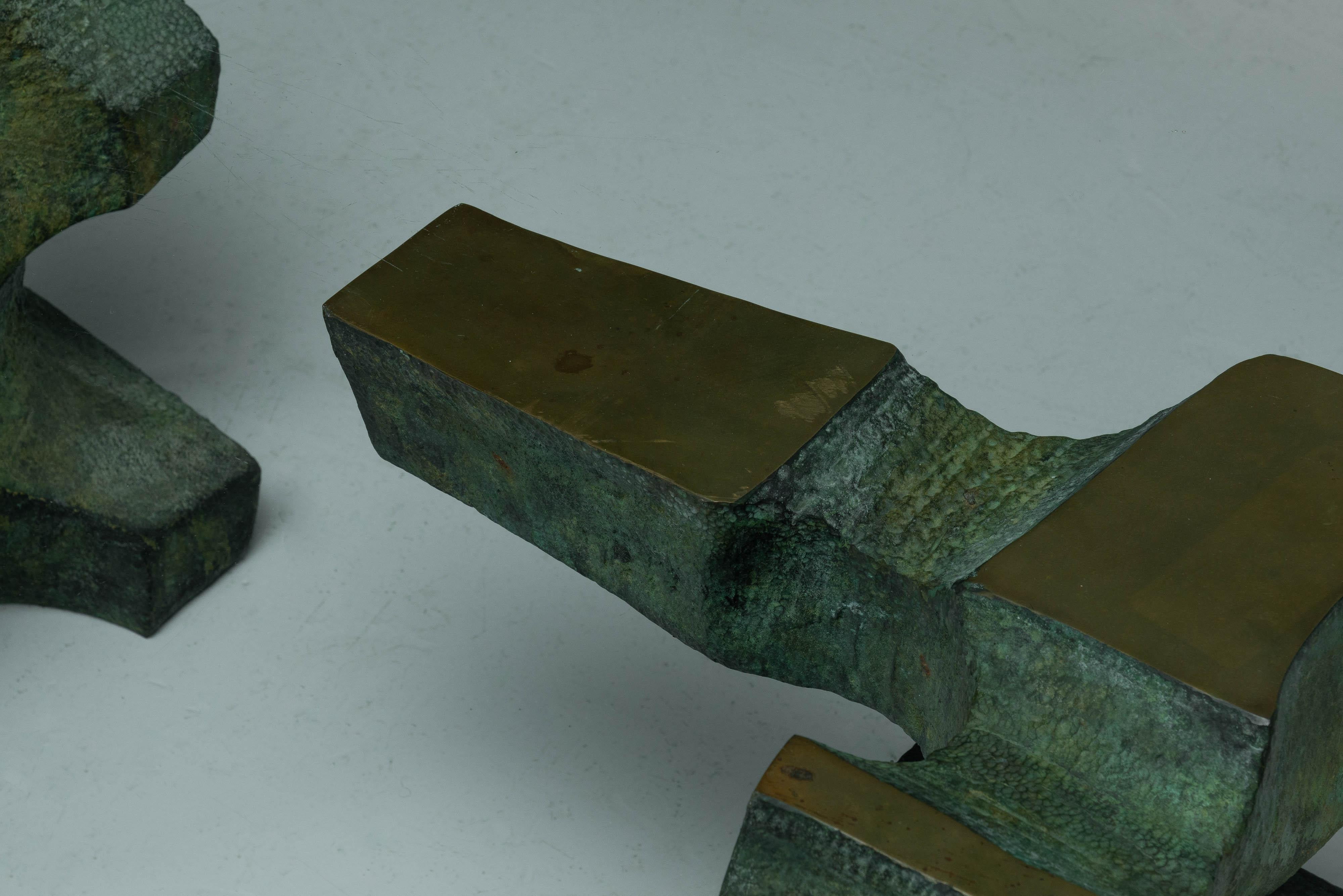 Valentí Vulcano Couchtisch aus Bronze Spanien 1979 11
