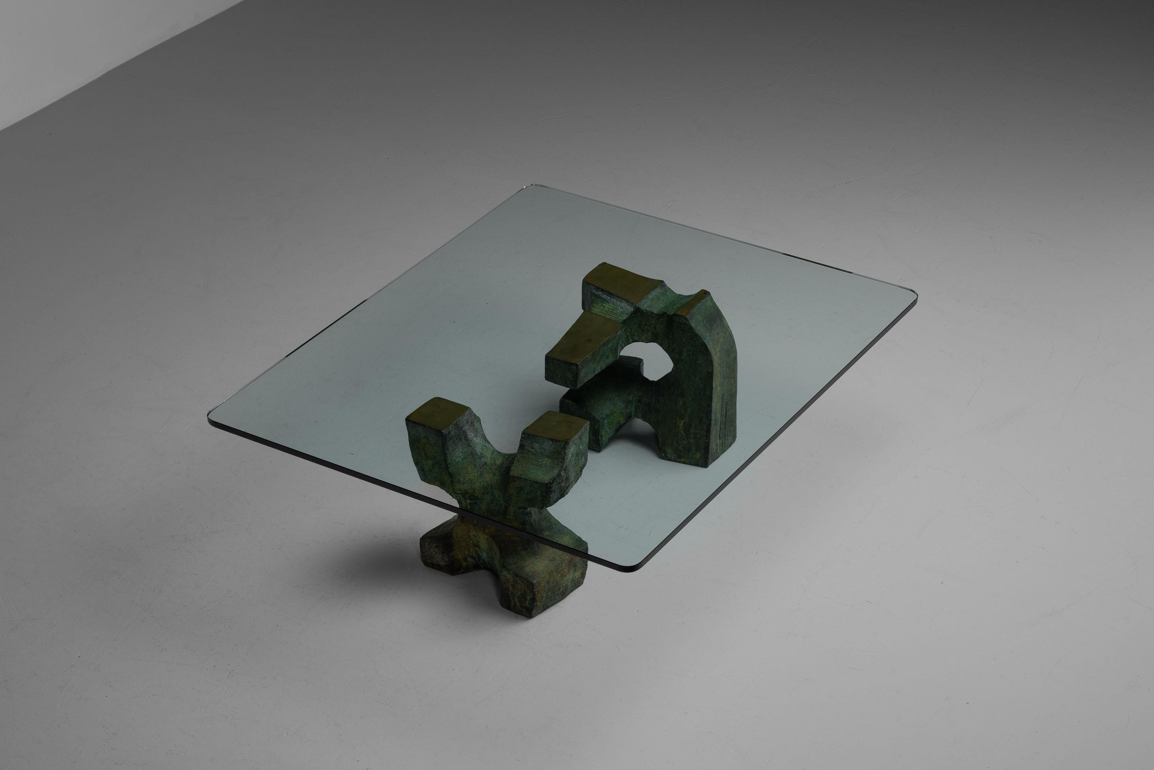 Valentí Vulcano Couchtisch aus Bronze Spanien 1979 (Moderne der Mitte des Jahrhunderts)