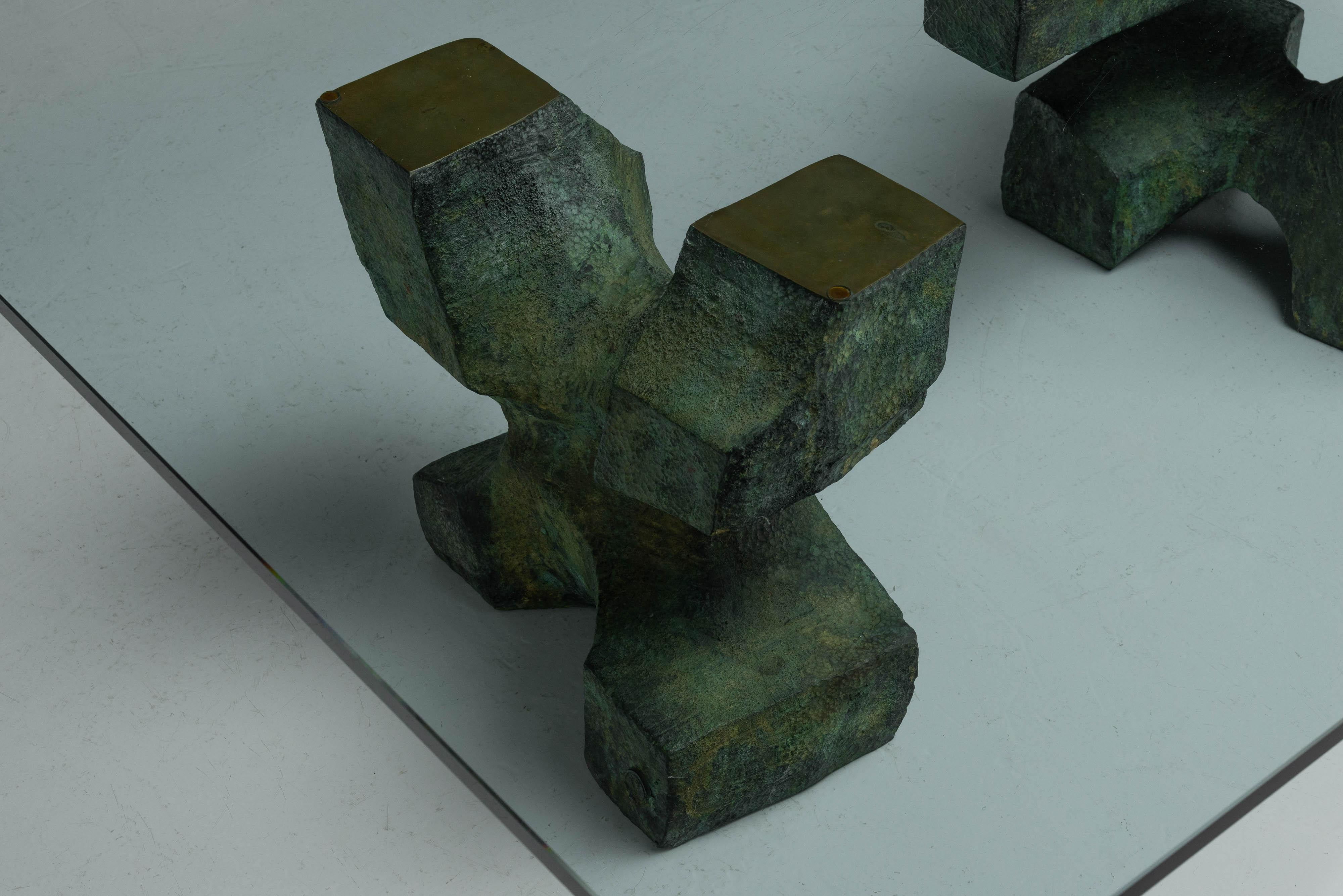 Valentí Vulcano Couchtisch aus Bronze Spanien 1979 (Spanisch)