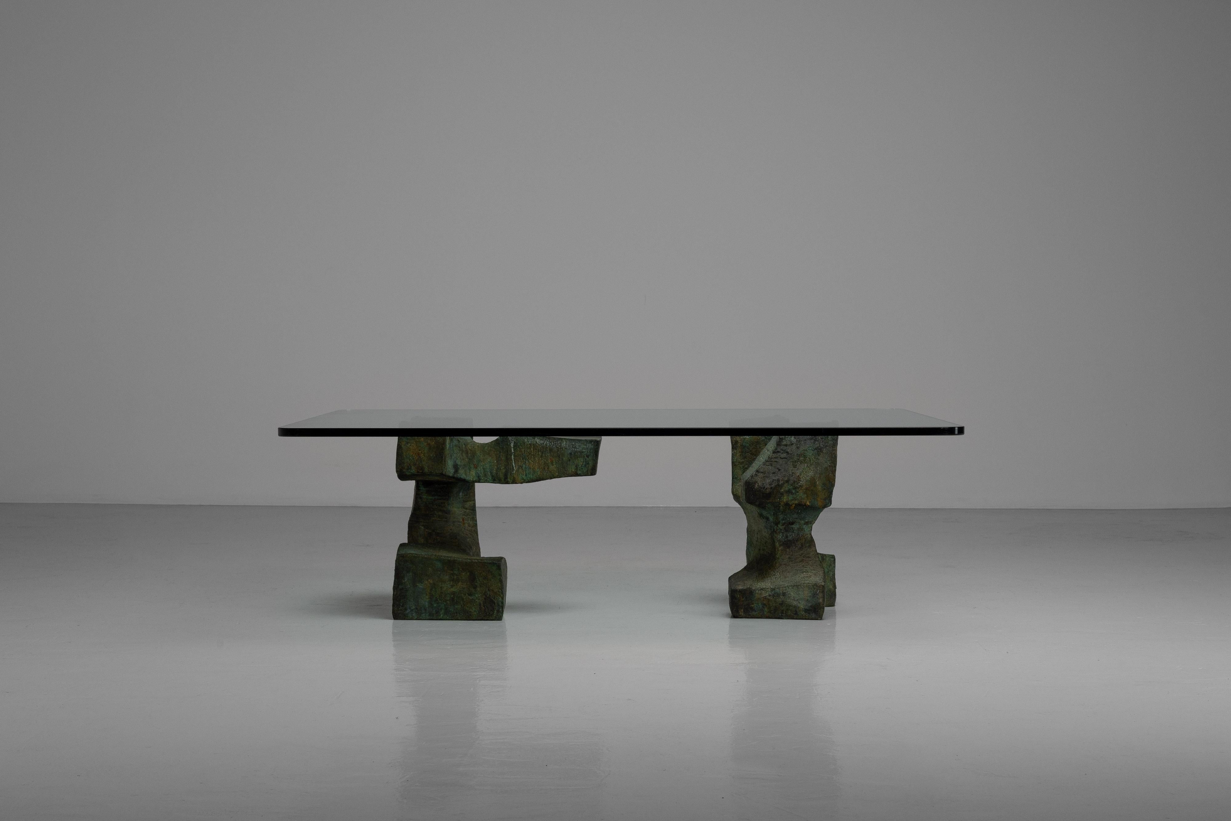 Valentí Vulcano Couchtisch aus Bronze Spanien 1979 1