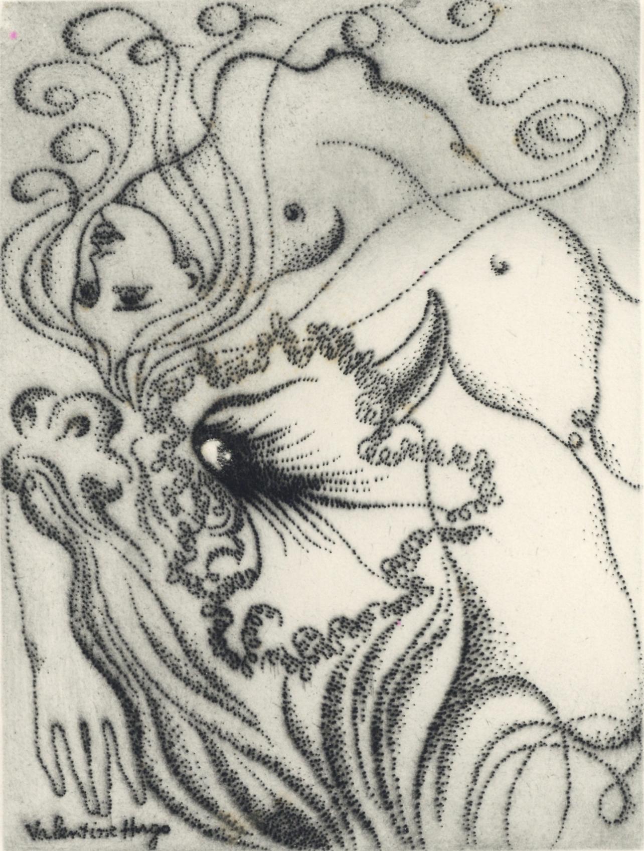 Etching on Rives BFK paper. Unsigned and unnumbered, as issued. Good condition. Notes: From the folio, Alternance, 1946. Published by Le Gerbier, Paris; printed by atelier Quesneville, Paris, March 2, 1946. Excerpted from the folio (translated from