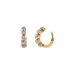 Valentin Magro 18 Karat Yellow Gold Diamond Hoop Earrings