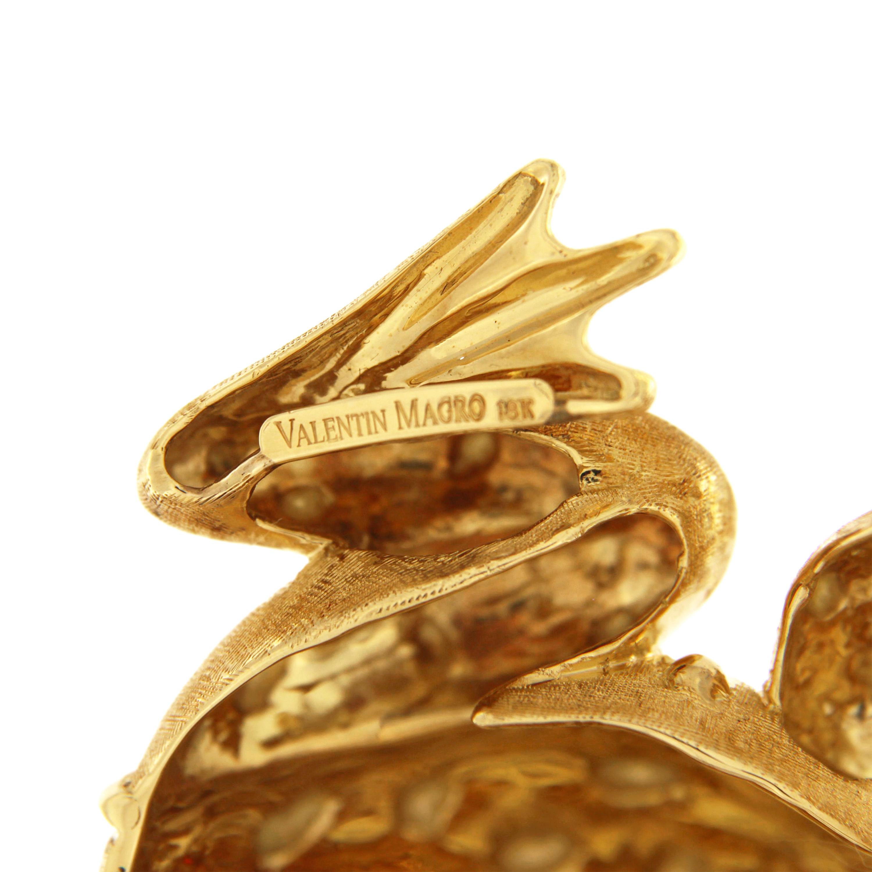 18 Karat Gelbgold Feueropal Frosch-Brosche im Zustand „Neu“ im Angebot in New York, NY