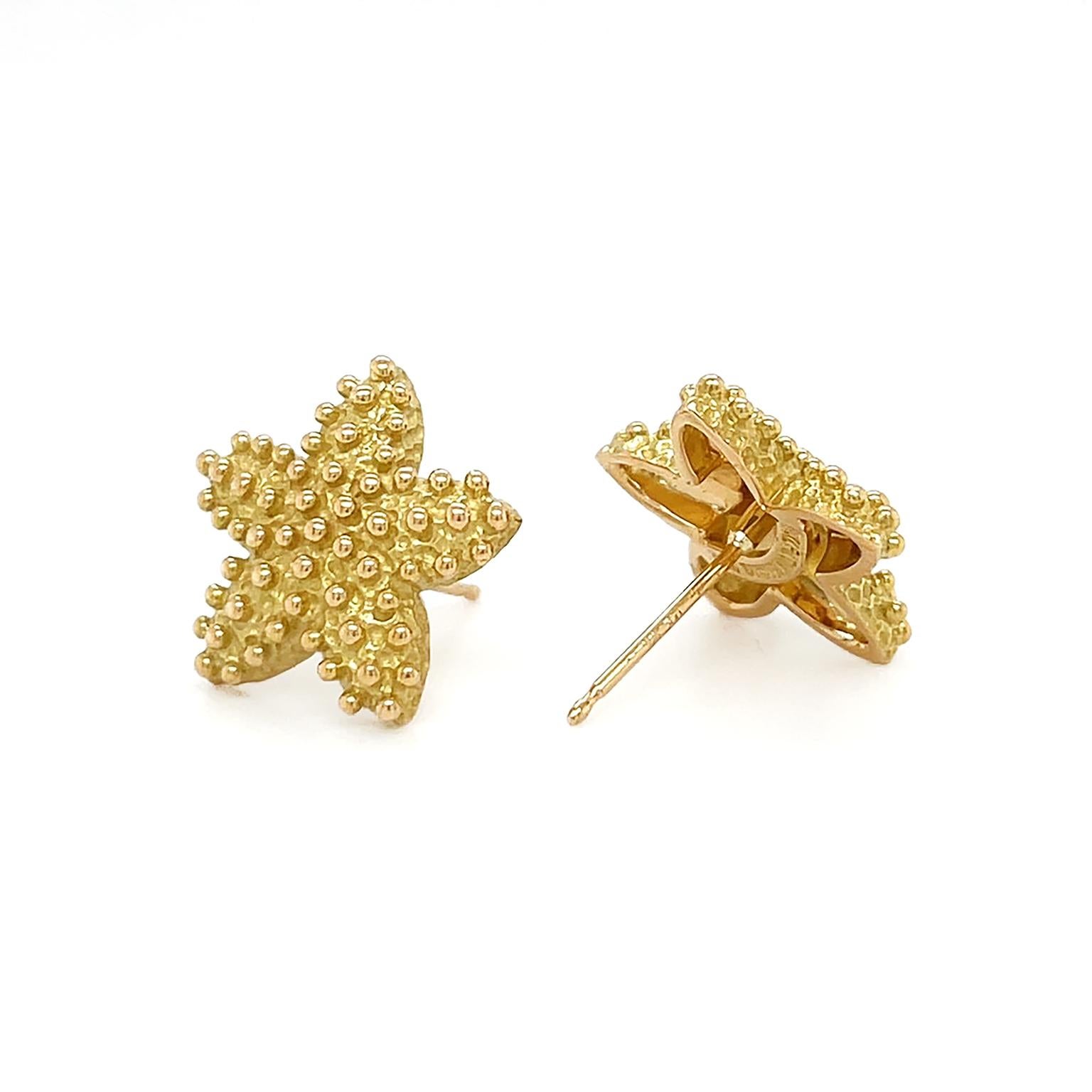 starfish earrings aquamarine