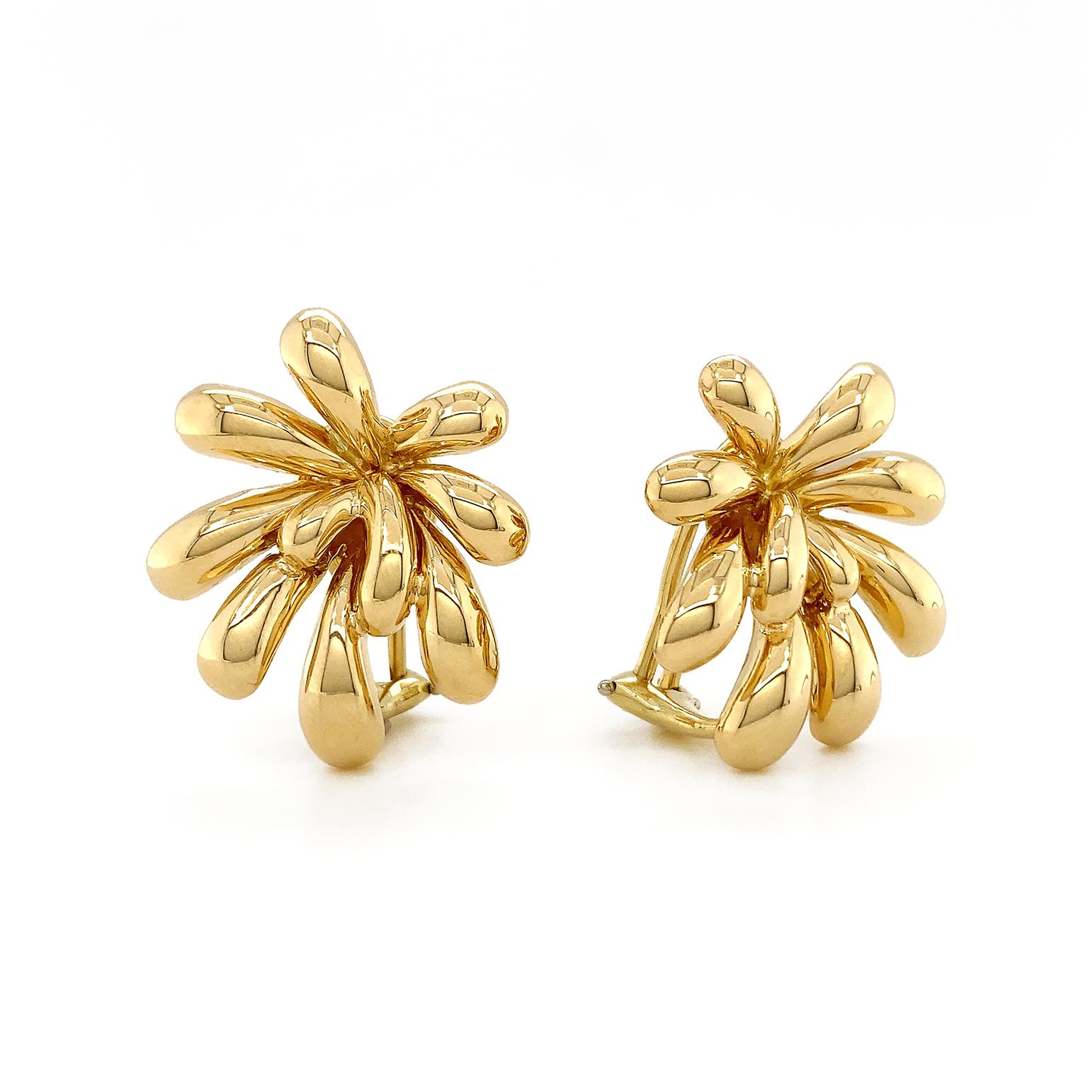 18 Karat Gelbgold Splish Splash Clip-on Ohrringe im Zustand „Neu“ in New York, NY