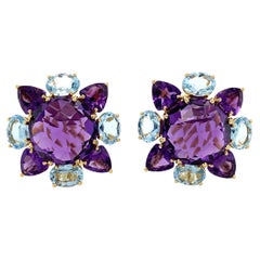 Valentin Magro Amethyst and Aquamarine Earrings