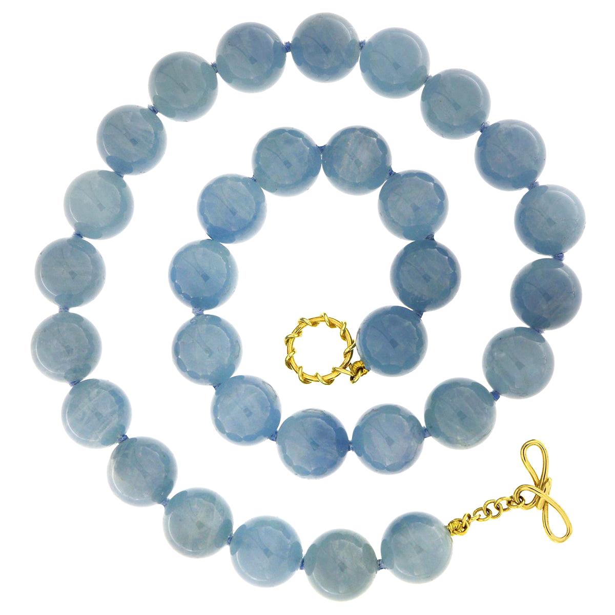 Aquamarine Balls Necklace
