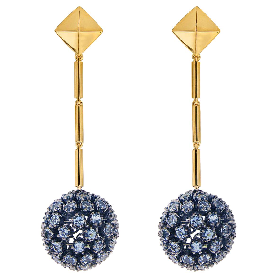 Extra Fine Diamond "Disco Ball" Platinum Earrings at 1stDibs diamond