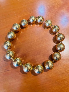 Vintage Valentin Magro " Balls " Gold Necklace 