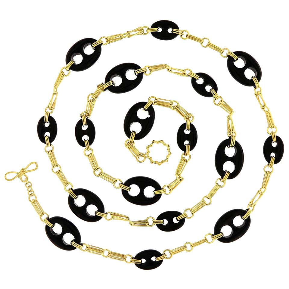 Loree Rodkin Yellow Gold Diamond Chain Lariat Y-Necklace at 1stDibs
