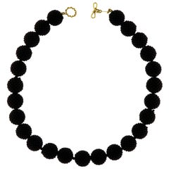 Valentin Magro Black Onyx Woven Ball Necklace