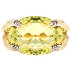 Valentin Magro Candy Green Amethyst Diamond Gold Ring