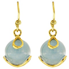 Valentin Magro Carina Aquamarine Ball Earrings in Yellow Gold