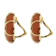Valentin Magro Carnelian Cabochon Tic Tac Toe Earrings