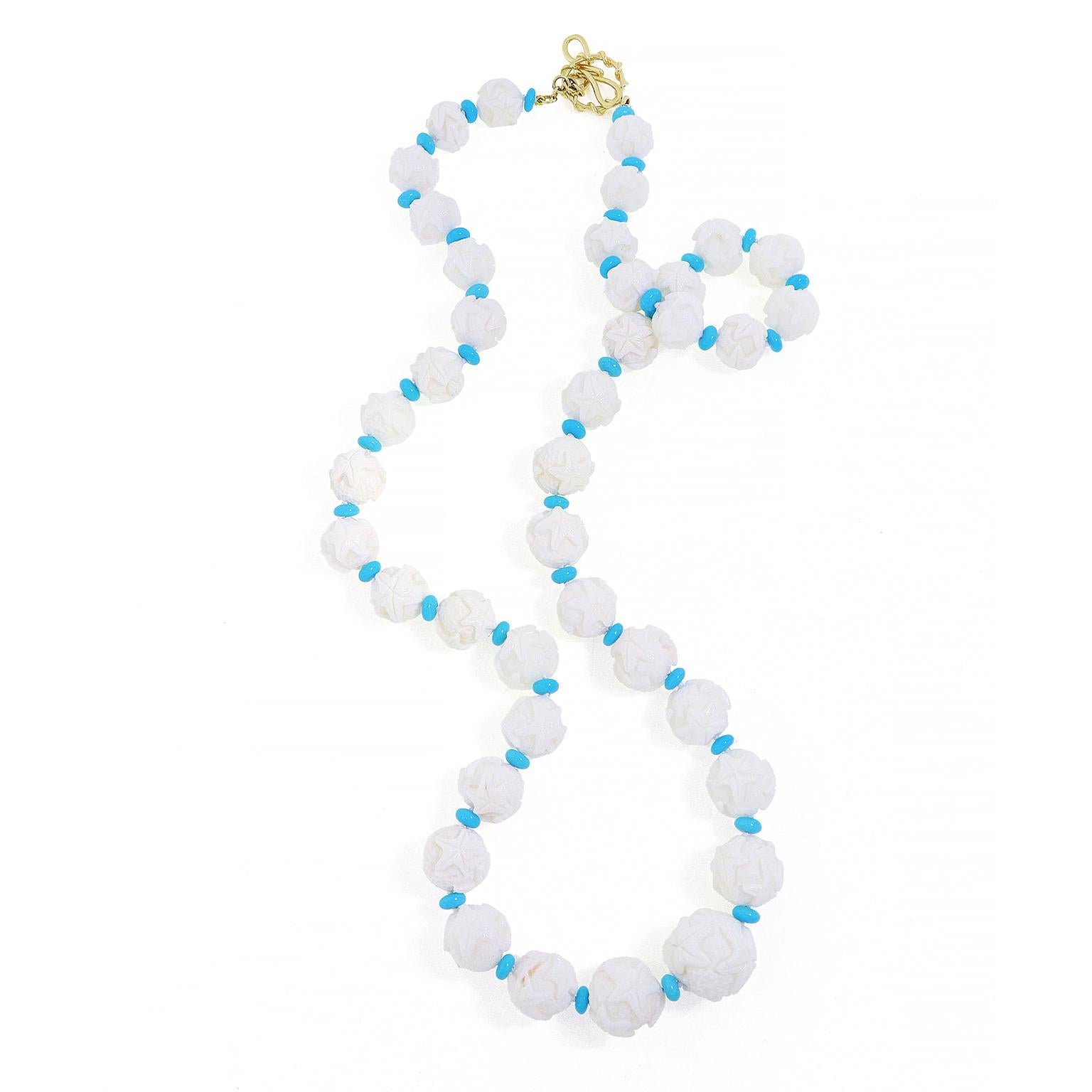 white coral necklace
