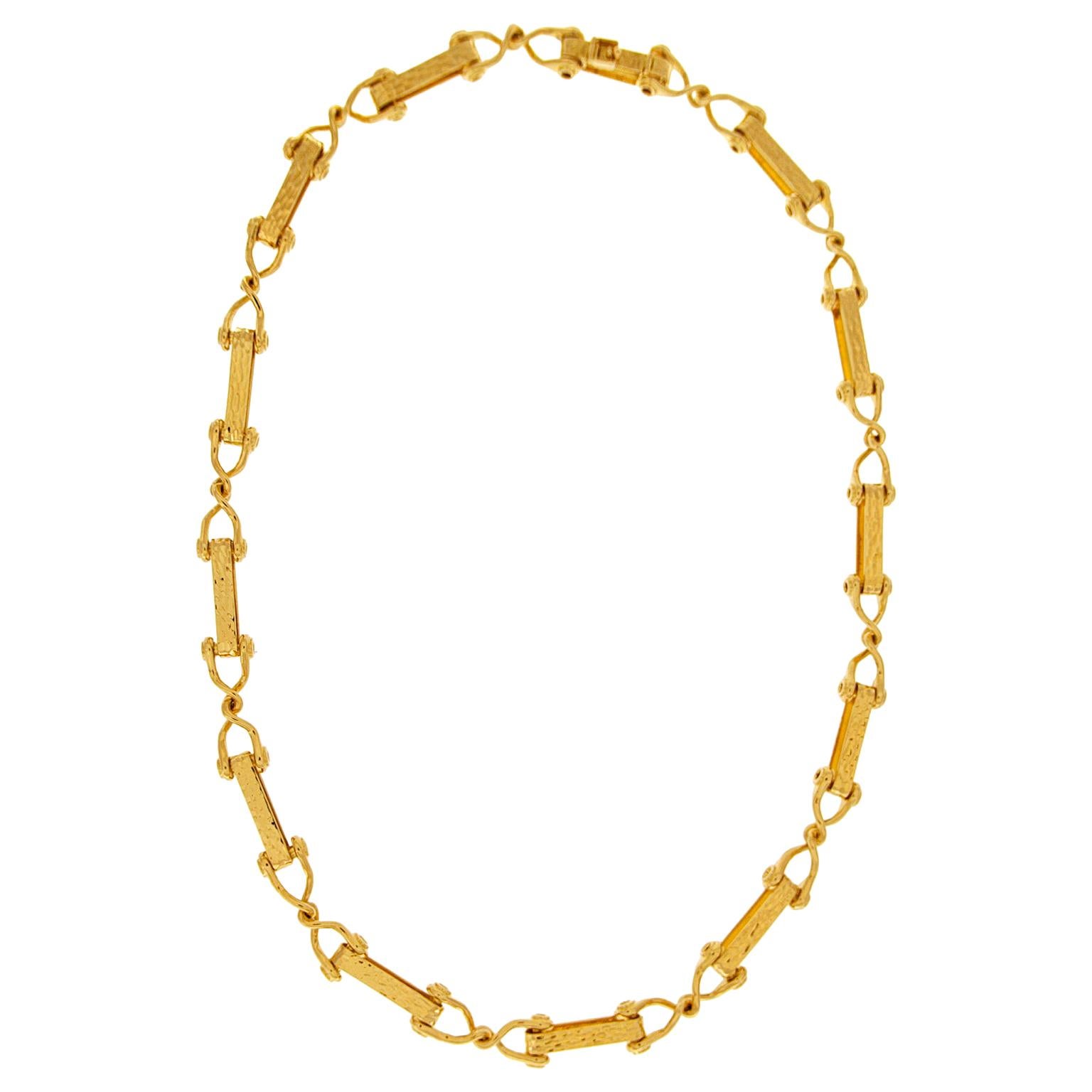 Valentin Magro Cleat Textured Gold Necklace