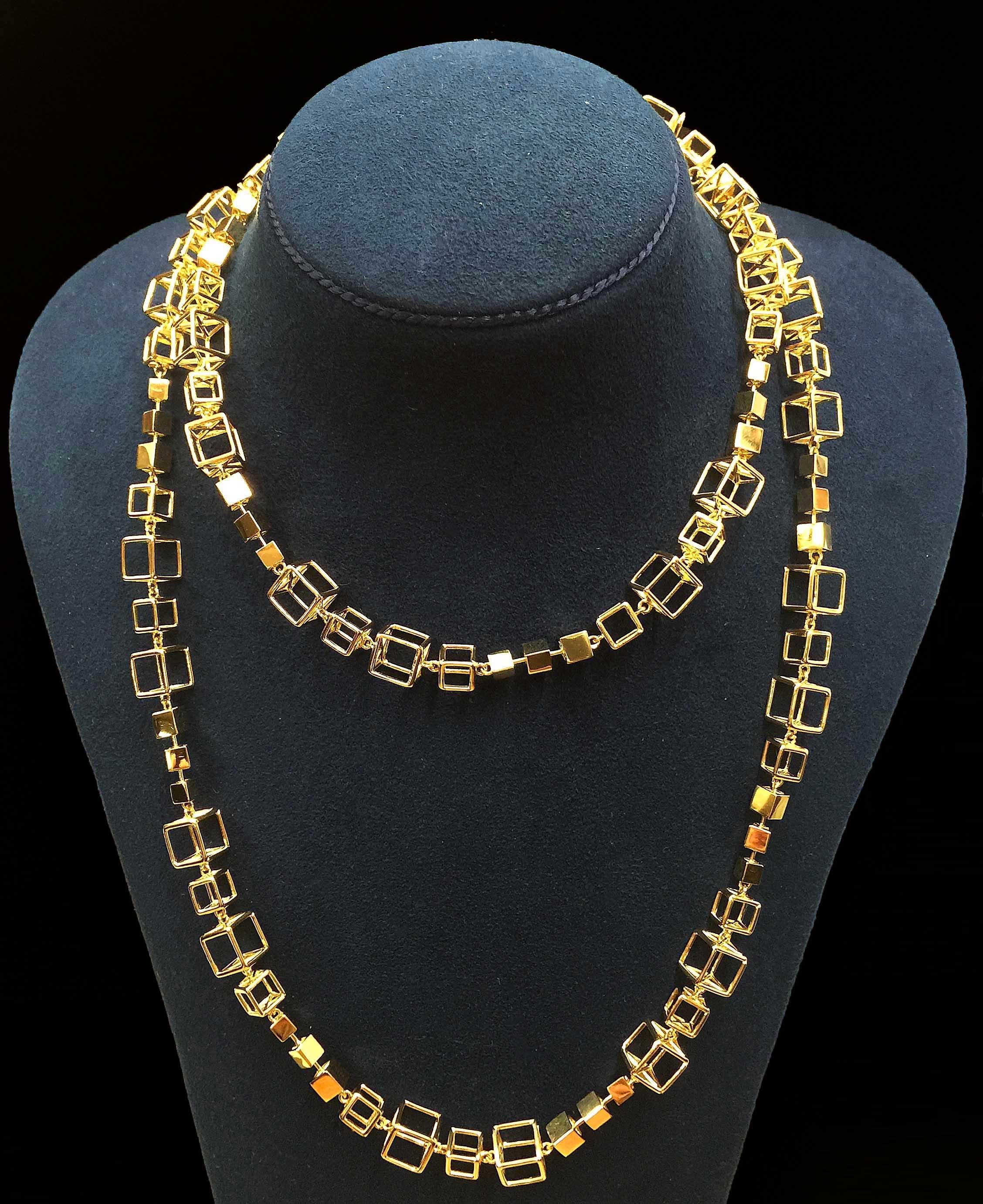 Valentin Magro Cube Strand Necklace In New Condition In New York, NY