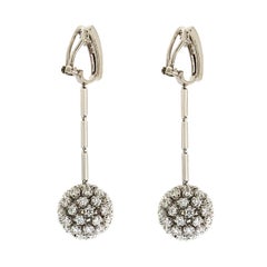 Valentin Magro Diamond Dangling Ball and Pyramid Disco Ball Earrings