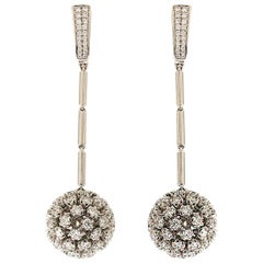 Valentin Magro Diamond Dangling Ball and Pyramid Disco Ball Earrings