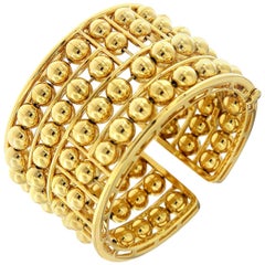 Valentin Magro Gold Ball Four Floating Cuff Bracelet