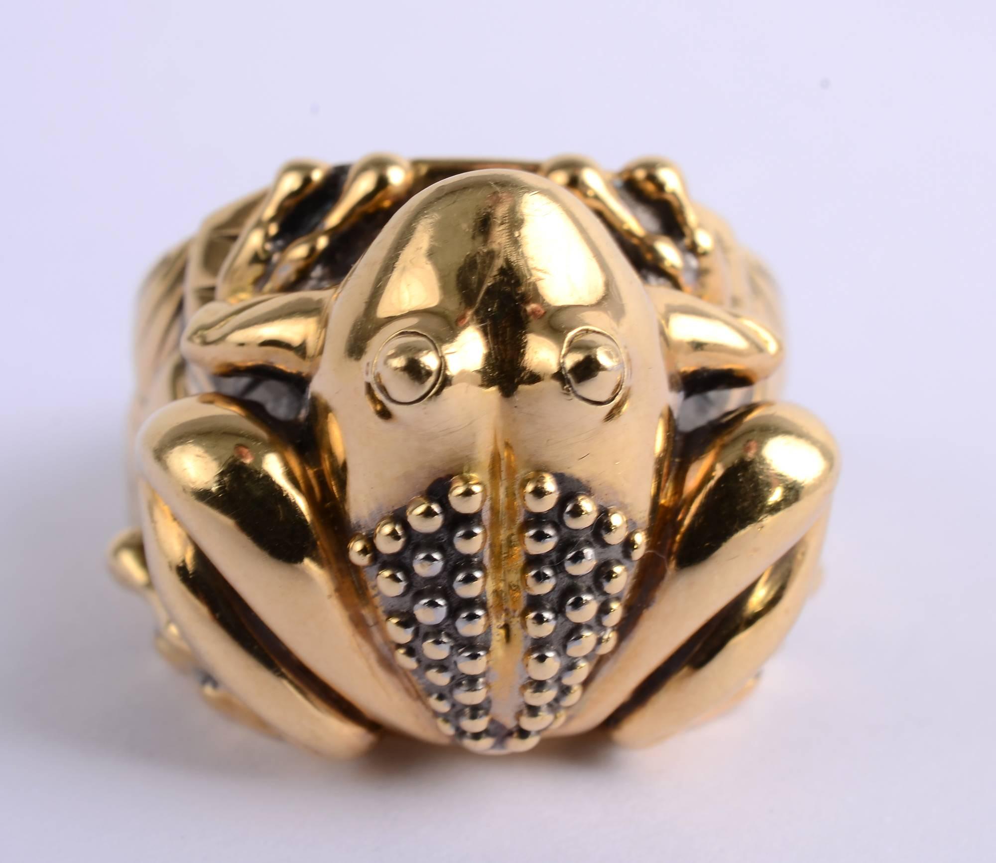 frog gold ring