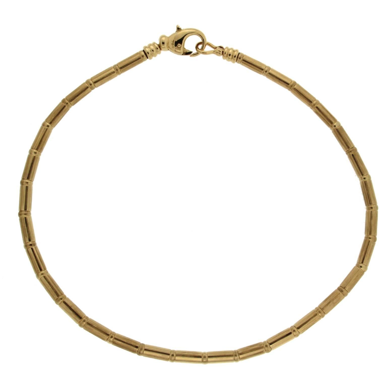 Valentin Magro Gold Tube and Ball Chain Necklace