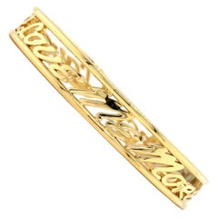 Valentin Magro I Love Me More Classic Hinged Diamond Yellow Gold Wide Bracelet