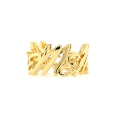 18K Yellow Gold Letter I Love Me More Ring