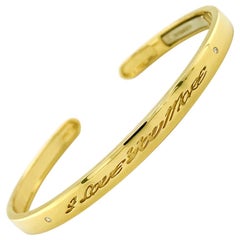 Valentin Magro I Love You More Classic Diamond Yellow Gold Narrow Bracelet