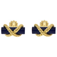 Valentin Magro Lapis Gold Bar Twisted Wire Cufflinks