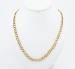 Handmade Long Double Circles Rope Chain Necklace