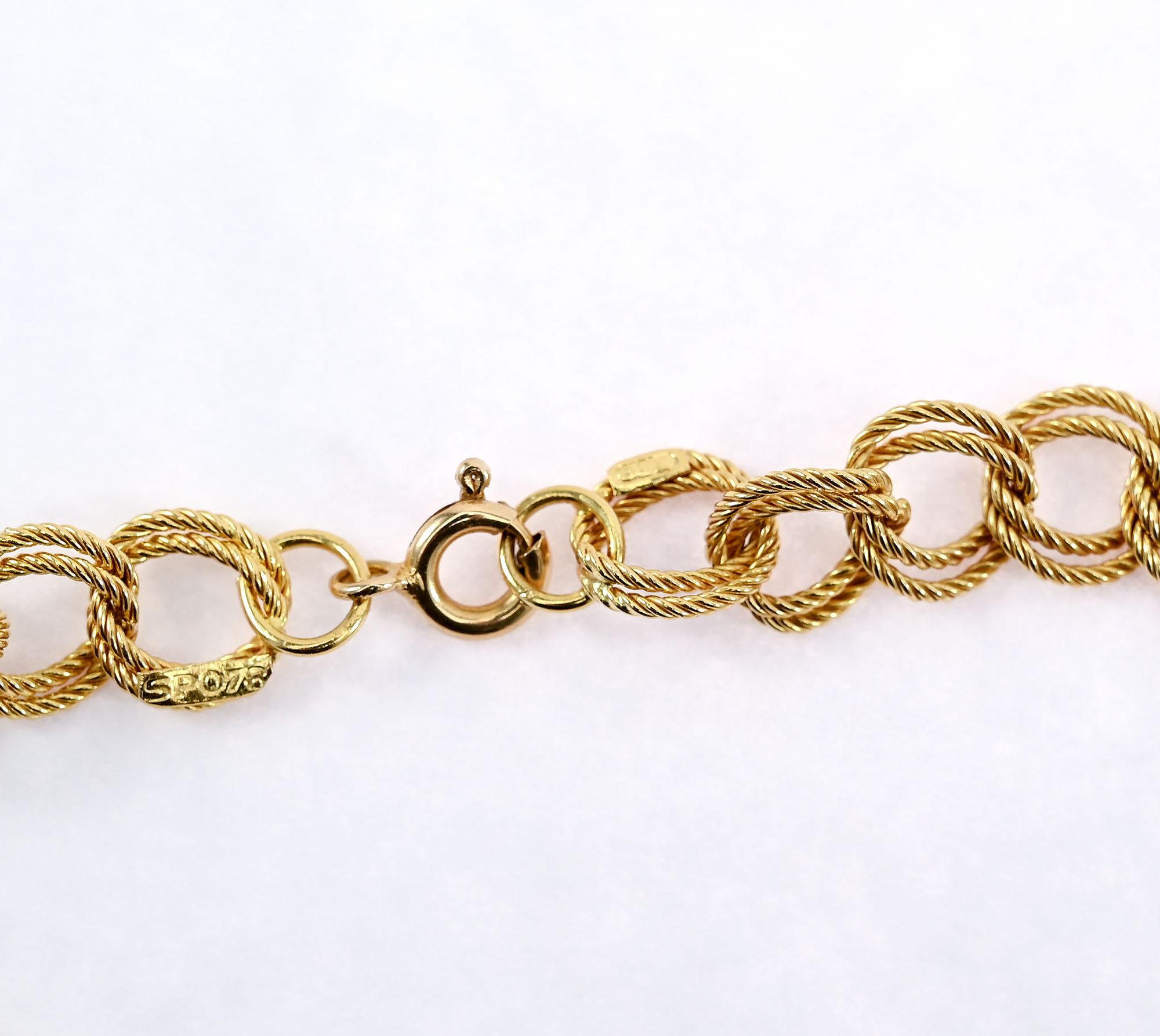 Collana fatta a mano con catena a doppio cerchio in vendita 1