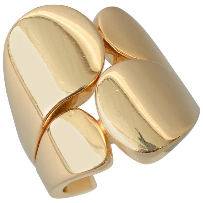 Valentin Magro Modernist Sculptural Gold Ring