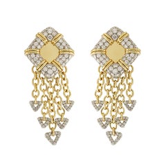 Valentin Magro Nautical Motif, Diamond Pave Gold and Platinum Earrings